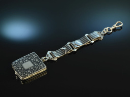 Vienna around 1900! Rare Chatelaine watch tip with...