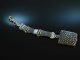 Vienna around 1900! Rare Chatelaine watch tip with medallion silver with niello decoration