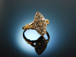 England um 1900! Edler Altschliff Diamant Marquise Ring...