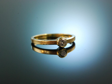 My Love! Klassischer Vintage Verlobungs Solit&auml;r Brillant Ring Gold 585