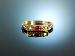 M&uuml;nchen um 1900! Historischer Rubin Diamant Ring...