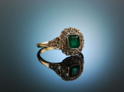 K&ouml;ln um1910! Historischer Smaragd Diamant Ring...
