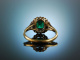 K&ouml;ln um1910! Historischer Smaragd Diamant Ring Platin Gold 585