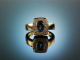 Munich around 2005! Noble Sapphire Brilliant Ring Gold 585 Platinum