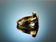 Munich around 2005! Noble Sapphire Brilliant Ring Gold 585 Platinum