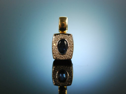 Munich around 2005! Noble Sapphire Brilliant Pendant Gold...