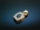 Munich around 2005! Noble Sapphire Brilliant Pendant Gold 585 Platinum