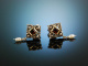 Vienna around 1950! Sweet pair of traditional costumes Dirndl earrings silver gold plated garnet beads