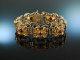 Vienna around 1950! Beautiful Traditional Dirndl Bracelet Silver 800 Gold Plated Garnets