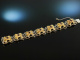 Vienna around 1950! Beautiful Traditional Dirndl Bracelet Silver 800 Gold Plated Garnets
