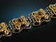 Vienna around 1950! Beautiful Traditional Dirndl Bracelet Silver 800 Gold Plated Garnets