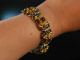 Vienna around 1950! Beautiful Traditional Dirndl Bracelet Silver 800 Gold Plated Garnets