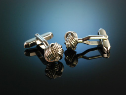 Around 1985! Beautiful classic knot cufflinks silver 835
