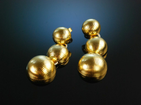 Italy around 1970! Chic Vintage Milor Earrings Silver 950 Gold Plated Signed
