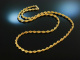 Around 1950! Long vintage chain in turned optic silver 900 gold plated