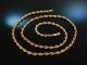 Around 1950! Long vintage chain in turned optic silver 900 gold plated
