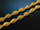 Around 1950! Long vintage chain in turned optic silver 900 gold plated