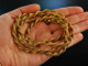 Around 1950! Long vintage chain in turned optic silver 900 gold plated