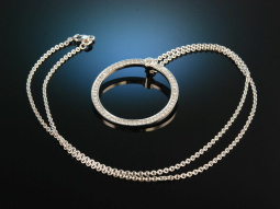 Wempe around 2015! Large ring pendant with chain diamonds...