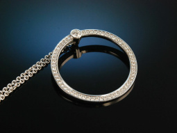 Wempe around 2015! Large ring pendant with chain diamonds...