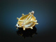 Wempe around 1980! Lucky Beetle Brooch Gold 750 Diamonds Enamel Signed