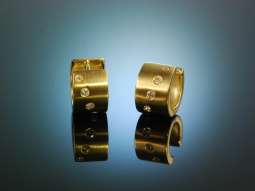 Around 1995! Beautiful classic earrings Creoles Diamonds...