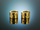 Around 1995! Beautiful classic earrings Creoles Diamonds Gold 585
