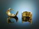 Around 1995! Beautiful classic earrings Creoles Diamonds Gold 585