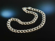 Around 1990! Very massive classic tank chain necklace silver 925