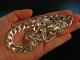 Around 1990! Very massive classic tank chain necklace silver 925