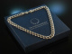Around 1990! Very massive classic tank chain necklace silver 925