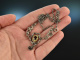 Around 1980! Pretty Dirndl jewellery 3 pieces garnet silver 835 gold plated