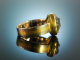 Munich around 1995! Rare Labradorite Ring Moon Face Gold 750 Handmade