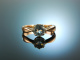 Berlin um 1920! Aparter Aquamarin Ring 1,72 ct Rot Gold 585