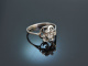 Köln um 1960! Schöner Diamant Verlobungs Ring 0,24 ct Weiß Gold 585