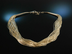 Around 1970! Cool vintage waterfall necklace 50 rows...