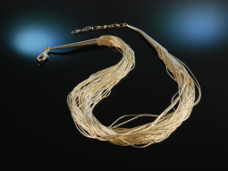 Around 1970! Cool vintage waterfall necklace 50 rows...