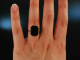 Um 1900! Klassischer Wappen Siegel Ring Onyx Gold 333 zum Gravieren