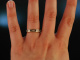 London 1975! Feiner klassischer Ring Brillanten Saphire Gold 750 Platin