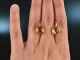 Italian Style! Gro&szlig;e Ohrringe Gold 750 Citrine Schachbrettschliff