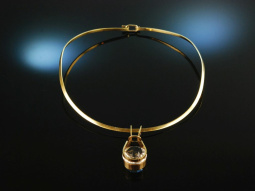 Around 1965! Cool Vintage Necklace with Rock Crystal...