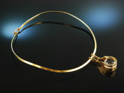 Around 1965! Cool Vintage Necklace with Rock Crystal...