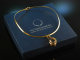 Around 1965! Cool Vintage Necklace with Rock Crystal Silver 925 Gold Plated