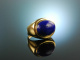 Handarbeit um 1990! Edler Lapislazuli Ring Gold 750