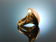 Garmisch um 1960! Schicker Sixties Vintage Ring Gold 585 Engelshaut Koralle
