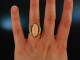 Garmisch um 1960! Schicker Sixties Vintage Ring Gold 585 Engelshaut Koralle