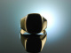 Around 1960! Classic Coat of Arms Seal Ring Gold 333 Onyx unengraved