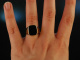 Around 1960! Classic Coat of Arms Seal Ring Gold 333 Onyx unengraved
