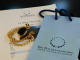 Around 1985! Statement necklace with big green pendant silver 925 gold plated