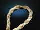 Around 1965! Vintage necklace in braided silver 925 gold plated
